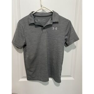 ✨ Under Armour Boys Heatgear Polo - Heather‎ Gray - Youth Large